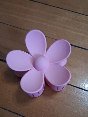 Pink Flower Hair Clip